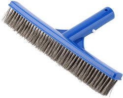 10 inch stalen zwembadborstel, algenborstel voor zwaar draadzwembad, zwembadreinigingsproducten voor lagere muren, roestvlekken op beton