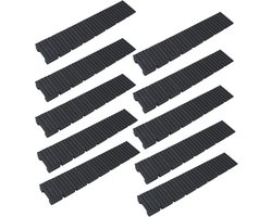 10 Kunststof Wiggen voor Meubels en Vloerbescherming - Universele Onderlegwiggen en Deurstopper in Zwart