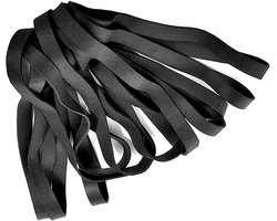 10-pack rubberen banden, grote, stevige elastische rubberen banden, brede rubberen lussen voor de prullenbak, dempende banden voor op kantoor, mappen, thuis, school, industriële benodigdheden (zwart)