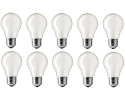 10 pak Philips Standaard gloeilamp mat 40W E27 grote fitting Dimbaar 55x96mm