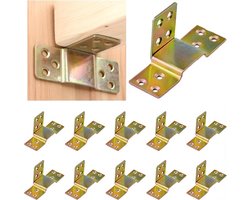 10 Pcs Center Support - Bed Hardware - Duurzame Hoekverbindingen voor IJzeren Bedframe - Houten Frame - 90 Graden Hoekverbindingen - Hoekbeugels voor Bedframe