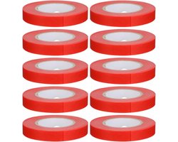 10 Rollen PVC Plantenlint Rood - Elastisch Bindmateriaal voor Tuin en Klimplanten