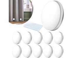 10 ronde magnetische gordijnkwastjes, 30 gram per stuk, met magnetische sluitingen, geschikt voor tafelkleden, douchegordijnen, buitengebruik, enz., wit.