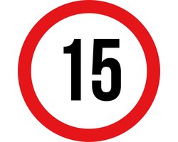 10 stickers van 10 cm | Max snelheid 15 KM Sticker | Weersbestendig | Vinyl