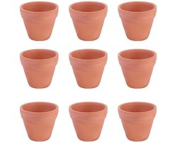 10 Stks Kleine Terracotta Potten Bulk Keramische Porselein Aardewerk Plant Cactus Bloem Mini Planter Pot met Drainage Gat voor Succulent DIY Craft Bruiloft Gunst Home Office Decor