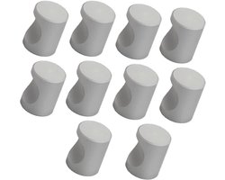 10 Stks Zilveren Cilinder Kabinet Knoppen Handgrepen Single Hole Aluminium Hardware Knoppen Fit voor Kast Lade Kledingkast Keuken