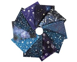 10 Stuks 18”x21” Fat Quarters Katoenen Stof voor Quilten, Naaien, Patchwork en DIY Projecten