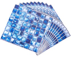 10 Stuks 3D Mozaïek Tegel Stickers - Zelfklevende Wanddecoratie voor Keuken en Badkamer, Verwijderbare Peel en Stick Tegels, 20x20cm