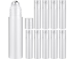 10 stuks 5 ml rollerflesjes, lege olierollerflesjes van plastic, geschikt voor tattoo-inkt, vloeistofdispensers, mini-parfumflesjes, flesjes voor etherische oliën