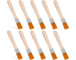 10 stuks 5 mm nylon wollen bordborstel kleine borstelset kinderpenseel voor muren retoucheren kasten hekken schildergereedschap (15 cm borstelkop)