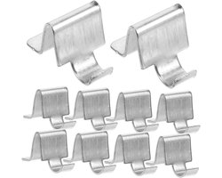 10 Stuks Accessoires voor Archiefkasten - Pilaster Plankhouderclips, Klemmen en Plankhaken voor Metalen Planken en Inlegplanken