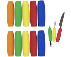 10 stuks buizen met handgreep van EVA-schuim, antislip handgrepen voor bestek, antislip handgreep, zacht schuim, voor keukenbestek, voor senioren en volwassenen