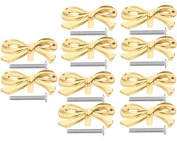 10 Stuks Decoratieve Metalen Kastknoppen met Booghandvat voor Keuken, Dressoir en Lade - Messing Deurgrepen voor Kasten en Meubels
