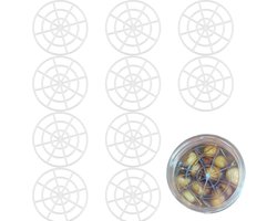 10 stuks - fermentatie - fermentatiepot - fermenteren voor beginner - fermenterooster kunststof - fermentatie gewichten - fermentatievorm - 5,5 cm diameter, op maat te snijden - meeste deksels