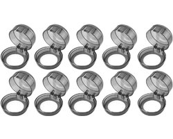 10 stuks - Gasfornuis Knop Beschermhoes - Knop Deksel - Keukengereedschap - Kachelbeschermers - Kookplaat Schakelaar Beschermhoes - Veiligheid Van Kinderen - voor gasfornuis, elektrisch fornuis, elektrische oven - 6x4cm - zwart - Kunststof