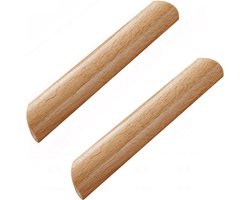 10 Stuks - Handgreep - kastgrepen - hartafstand 160 mm - Hout - waaiervormige - met schroeven - Meubelgreep - voor keukenkast, meubel, ladekast, kledingkast