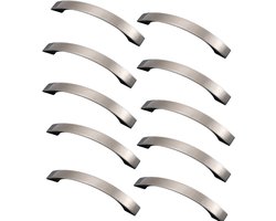 10 stuks - Handgreep - Meubelhandvat - Handvat voor Lade & Kast - voor kast - meubilair - zilver - Hand Grepen - 124mm - Duurzaam - metalen handvat