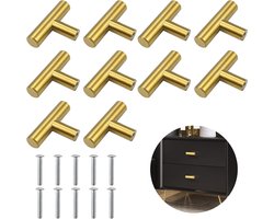 10 stuks Kastdeurgrepen - Ladehandvat met Enkel Gat - Gouden Kast Handvat voor Lades - Kasten - Schoenenkasten - Nachtkastjes - 5cm (Golden)