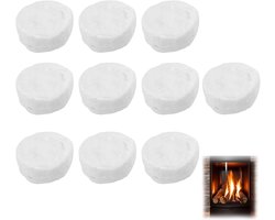 10 stuks keramische wol voor ethanol, vuurplaats spons en wol, 8.6 x 8.6 x 2.8 cm, ideaal voor binnengebruik, gelhaard en vuurkorf accessoires