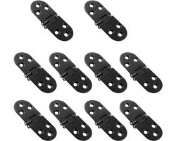 10 stuks klapscharnieren zwart – opklapbare tafel & meubel scharnieren – inklapbare tafel- en plankbevestiging – roestvrij staal met schroeven