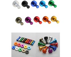 10 Stuks Kleurrijke Metalen Wandhaken - Zware Kapstokken voor Kleding, Handdoeken en Jassen - Badkamer & Keuken