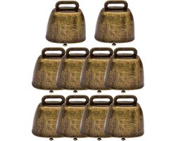 10 stuks koperen klokken voor schapenwilg, anti-marriet bronzen bel, sterke metalen bel, koperen bellen voor runderen, geiten, dierenboerderij, brons, a, A
