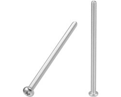 10 stuks kruiskop machineschroeven M5 x 90 mm - Phillips bouten met ronde kop voor meubels, auto, reparatie - Voor machines, elektronica, doe-het-zelf - ideaal voor motorfietsen en scheepsassemblage.