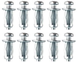10 stuks M6x25 holle ruimte metalen anker, Robuuste holle wandankers holle ruimte metaal pluggen voor huisdecoratie en bevestigingen aan holle ruimtes en gipsplaten