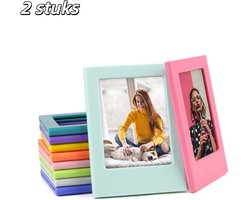 10 stuks - Magnetische fotolijstjes - 2x 3 inch - Mini collage fotoset in diverse kleuren - Kan op de koelkast geplakt worden - Diverse kleuren