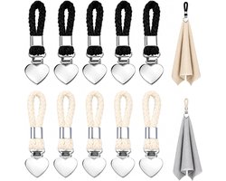 10 stuks metalen handdoekclips, hangers voor handdoeken