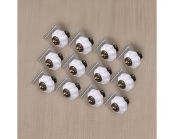 10 Stuks Meubel Knoppen – Handvat voor Lade & Kast – Wit Sierlijk – 3.6*3 cm