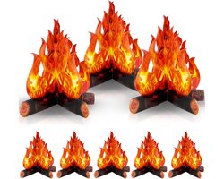 10 stuks - Paasvuur - 3D Halloween vlam - Vlam decoratie - Halloween decoratie - Vlam kaart - Vlam decoratie - 29,5 x 27 cm - 3D vlam - Halloween vlam