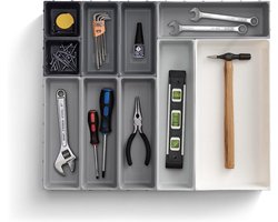 10 Stuks Plastic Opbergbakjes Cosmetica Make-Up Briefpapier Keukengerei Lade Organiser Grijs - Joseph Joseph