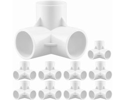 10 stuks -pvc 3 weg elleboog-pvc 3weg elleboog-waterpijp-plastic buis -waterpipet-hoek T-hoekconnector 25 mm binnendiameter-pvc buis - voor waterleidingen meubels kas -wit