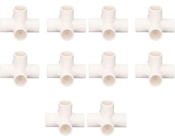 10 Stuks PVC Buiskoppelingen 20mm Hoekverbinder 3D Elbow voor Meubelconstructies en Installaties