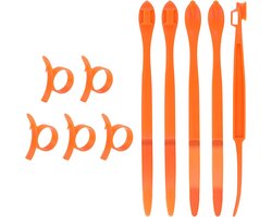 10 stuks Sinaasappelschilgereedschap, Orange Peeler Cutter Citrusschilsnijder Plastic Fruitsnijder Gemakkelijke Fruitopener Keukengadget voor Sinaasappel Avacados Citroen