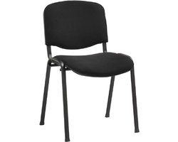 10 stuks vergaderstoel, bijzetstoel. Ideale en goedkope stoel voor vergaderruimte of wachtruimte. Alleen verkrijgbaar per 10 stuks. Kleur is zwart gestoffeerd!