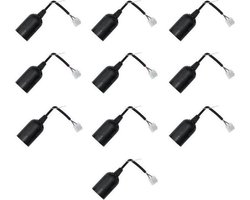10 stuks Verhuisfitting E27 (grote fitting) 230V met ophanghaak en kroonsteen.