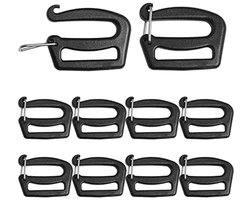 10 stuks- Vervangende gespen- gespen- Klik gesp- Buckle- Vervangende rugzakgespen- Binnendiameter 25 mm - Kunststof- voor rugzakken en riemen- Zwart