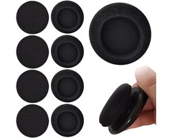 10 stuks vervangende pads voor hoofdtelefoons van schuim, universele hoofdtelefoonafdekking, oorkussens voor audio-hoofdtelefoon (55 mm) (zwart)