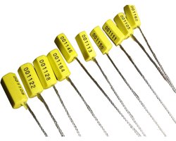 10 stuks Zelfsluitende Beveiligingszegels – 30 cm Stalen Zegels voor Diefstalbeveiliging en Integriteitscontrole van koffers, kisten, containers, deuren enz
