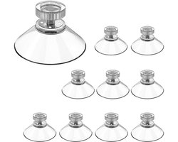 10 stuks, zuignappen met schroefdraad, zuignappen voor ramen, zuignappen met kartelmoeren, sterke kleine zuignappen, geschikt voor keukens, badkamers 4X2cm (transparant)