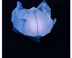 10 x blauwe Kleine Drijflantaarns drijfbloemen water lampion drijfkaarsen drijfkaars drijf lantaarn voor vijver of zwembad