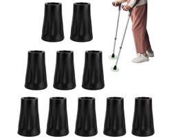10 x Wandelstok Reservedoppen - Walking Stokdop – Wandelstok Dop - Eindstop - Walking Stokken Doppen - Walking Pads - Walking Asfaltdop - Walking Stokdop - Walking Doppen - Beschermkappen Rubberen Punten - 11 Mm - Voor Stokken, Krukken, Wandelstokken