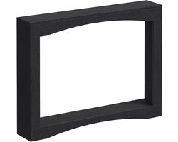 100 cm lange smalle onderdoorlooptafel voor achter de slanke bank, rustiek houten decoratieve tafel, ideaal voor woonkamer, gang en entree, zwart XCT19BK