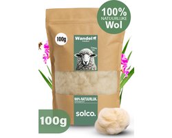100 gram Antidruk wol voor Wandelen en Voetklachten- 100% Natuurlijk Schapenwol & Rijk aan Lanoline - Wandel - Voetwol - wol voor Voeten