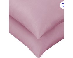 100% Katoen - Kussensloopen - Set Van 2 - 60x70 - Lichtroze