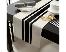 100% Linnen Tafelloper - Klassiek Vintage Tafelkleed - Herfst - Decoratie - Eettafel - 33 x 183 CM