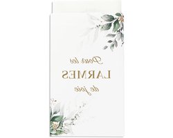 100 papieren zakjes voor vreugdetranen bij bruiloften, ideaal voor bruiloftsgasten, stevig en praktisch in gebruik, set van 100 stuks