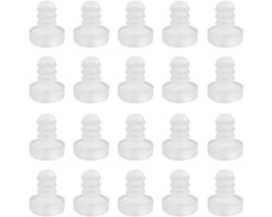 100 Pieces Rubber Stopper for Furniture Bumper Transparent Furniture Door Buffer Door Muffler Press Door Stop Table Plastic Transparent Anti-Collision Embedded Hole Stops
